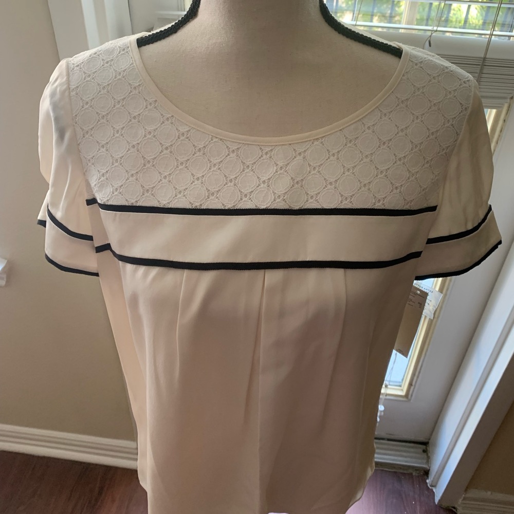NWT Antonio Melani Silk Blouse Sz XS